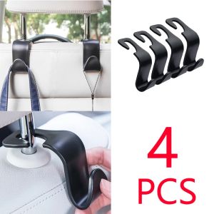Car Practical and convenient 4/1Pack Hooks for Bags Car Clips Front Seat Headrest Organizer Holder Auto Fastener Hangers Car Sto