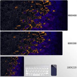 Bandai | Black Waves Large Gaming Mouse Pad Computer Keyboard Desk Pad XXL with Rubber Non-Slip Stitched Edge for Friends Boyfriend
