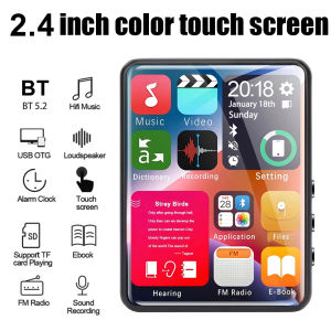 2.4 Inch màn hình cảm ứng trọn Bộ MP3 MP4 Máy Nghe Nhạc âm thanh độ trung thực cao E-Book FM đồng hồ Radio báo thức Video Phát Lại Âm Nhạc Máy Nghe Nhạc Được Xây Dựng-Trong Thẻ Nhớ