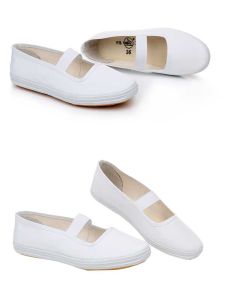White Shoes Boys Plimsolls Girl Sneaker Childrens White Cloth Shoes Kindergarten Indoor Primary School Students White Sneakers