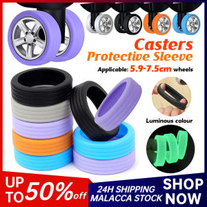 8PCS Travel Luggage Caster Shoes Silicone Suitcase Wheels Protection Cover with Silent Sound Reduce Noise Trolley Box Casters Cover