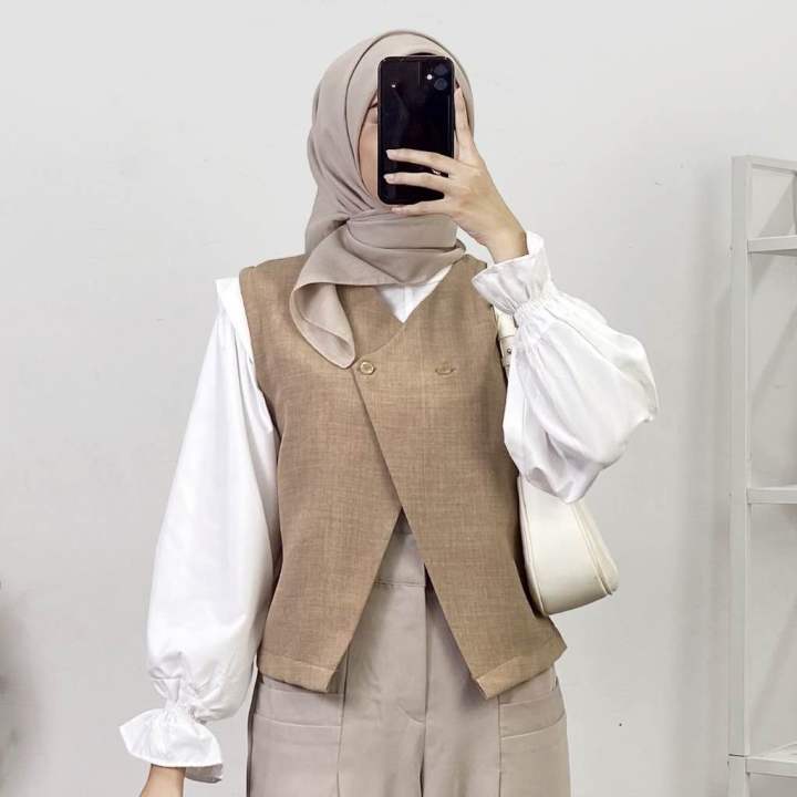 Nuna Vest / Vest Basic Wanita / Rompi Korea Style Wanita