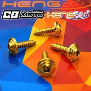 HENG / SC SIAM UNDER SEAT BOLT (4pcs) FOR CLICK 125 150 / V1 V2 V3 CNC TITANIUM CONCAVE
