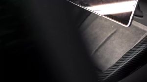 Ốp Viền Sạc Không Dây Bằng Sợi Carbon ABS Cho Tesla Model 3 Y Juniper Highland 2025 2026 Phụ Kiện Nội Thất Ô Tô