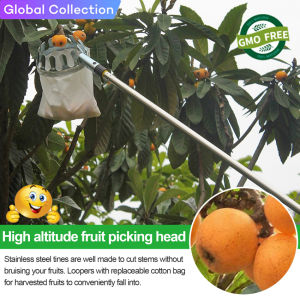 แบบพกพาโลหะผลไม้จับหยิบตะกร้าเครื่องมือด้วยผ้าฝ้ายจับการเกษตรสวน