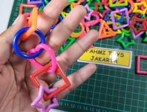 500 gram MAINAN BONGKAR PASANG GEOMETRIS 3 cm mainan miniatur bongkar pasang