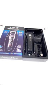 Kemei KM-1132 2000Ma Electric Hair Clipper Rechargeable USB LCD Hair Trimmer High Power Salon Professional Barber(Black)