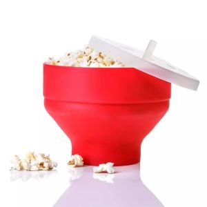 Silicone Microwave Popcorn Popper Collapsible Bowl Food Grade BPA-freeNo FillersVeganReusablePlastic-freeEco-Friendly