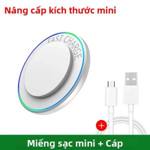 Sạc Không Dây Mini Để Bàn Di Động 100W Đế Sạc Nhanh Cho iPhone 17/16/15/14/13/12 Pro Max Samsung Xiaomi Tích Hợp Đèn LED Và Cổng Kết Nối Type-C