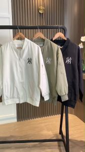 B3913 NY Oversized Long Bomber Jacket