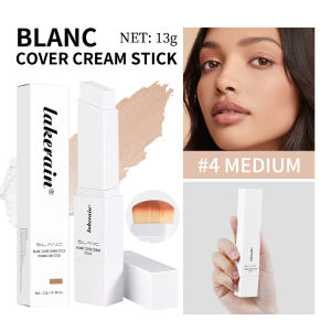 Foundation Stick Color Changing Foundation Detachable Brush Blanc Cover Cream Stick High Coverage Smoothly Blending Base Makeup