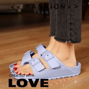 รองเท้าแตะ หญิง แฟชั่น รองเท้าใส่บ้าน งานแต่งสายคาดปั๊มรูปเข็มขัด 2สาย น้ำหนักเบา ใส่สบาย รุ่นใหม่ เป็นที่ติดต่อผู้หญิงที่ต้องการการแต่งสายคาดปั๊มรูปเข็มขัด