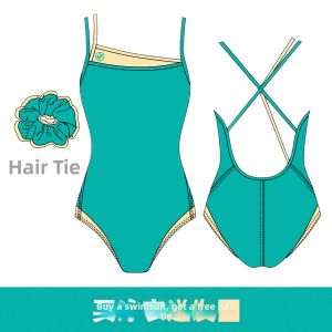 Zoke | Spring Spliced One-Piece Triangular Swimsuit