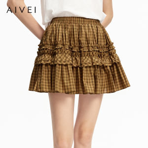 AIVEI | Summer New Plaid Petite Retro Sweet Short Skirt