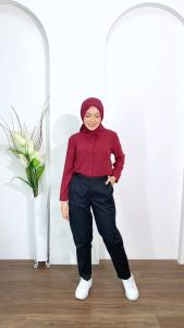 KEMEJA WANITA CRINKLE POLOS / BLUOSE CRINKLE PERMIUM / KEMEJA FORMAL KASUAL