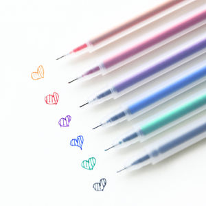Creative Colorful Neutral Pen Student Notebook Stationery Supplies Cute Simple Design Water-Based Pen for Daily Writing