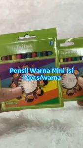 Crayon Pensil Warna 12 pcs Ukuran Kecil & Collor Pencil Paper Box Classic