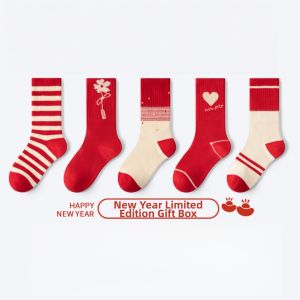 New Year Celebration Red Socks