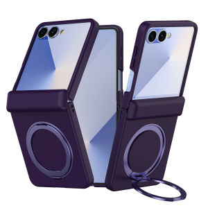 szhaiyu | Shockproof Protection Frosted Hard PC Phone Case for Samsung Galaxy Z Flip 8 7 FE 6 5 360° Rotable Magnetic Ring Bracket Cover