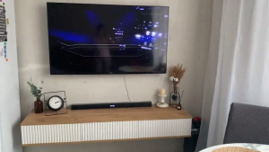 Yuri Wall-mounted tv cabinet tv 140cm/160cm/180cm with side storage kabinet tv Hotel Design Environmentally friendly furniture
