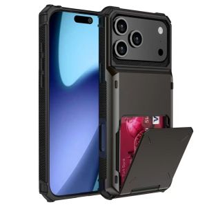 Ốp Lưng Chống Sốc Tích Hợp Ví Cho iPhone 18 Pro Max 17 Air 17 16 15 14 Plus Có Khe Đựng Thẻ Ngăn Bí Mật Vỏ Cứng PC