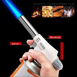 Bật Lửa Khò Gas Butan Có Thể Điều Chỉnh Dành Cho Nhà Bếp - Đèn Khò Chuyên Nghiệp Dùng Cho Món Creme Brulee Nướng BBQ Làm Bánh - Điều Khiển Ngọn Lửa Cấp Độ Đầu Bếp