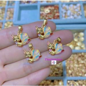 Charm bà hồ ly chúa cap cấp mạ vàng 24k mic vòng may mắn tình duyên