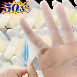 30/50PCS Disposable Latex/Rubber Finger Gloves Anti-Static Nail Protection Finger Sleeve Outdoor Working Latex Gloves