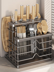 WEIMEIYUAN | Multi-Function Kitchen Storage Rack with Knife Holder Chopstick Holder and Cutting Board