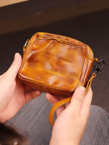 Unielaine New Arrival Retro Italy Vegetable Tanning Leather Coin Purse Large Capacity Card Holder Female Document Package Wallet