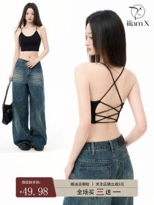 IIIA MX Black Strapless Bra Integrated Short Vest Women Summer Base Layer Tank Top Outerwear with Chest Pad Commute Style