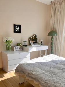 ZHUOHE | Corner Computer Desk with Vanity Storage Modern Simple