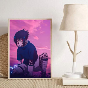 Bandai | 5D DIY Naruto Sasuke Uchiha Anime Tranh Gắn Đá Bộ Full Khoan Đá Khảm Nghệ Thuật Trang Trí Treo Tường Nhà Thủ Công Tặng Không Khung