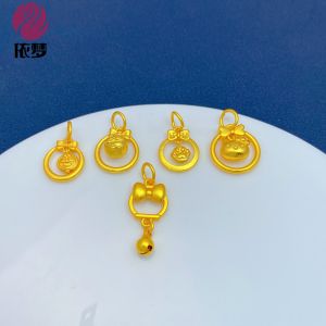 Alluvial Gold Doraemon Hello Kitty Bows Small Pendant Braided Rope Bracelet Bracelet Necklace DIY Ornament Accessories Charm