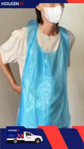 ชุดคลุมป้องกันสิ่งสกปรกพลาสติก A114 ใช้แล้วทิ้ง ป้องกันเปื้อน