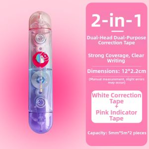 Dual-head Color Highlighting Correction Tape