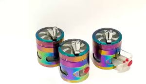 เครื่องบด Grinder บดสมุนไพร เครื่องบดโลหะผสมสังกะสี 4 ชั้น อลูมิเนียมอัลลอยด์ 63 mm เครื่องบดสมุนไพร แบบพกพา