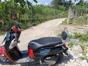 sandaran Scoopy model vesmet bagasi lipat
