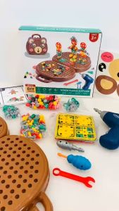 [MỚI VỀ-CLIP THẬT-203 PCS] Đồ chơi kỹ sư lắp ráp kèm khoan điện cờ lê tua vít cho bé thích khám phá xếp hình lắp ghép