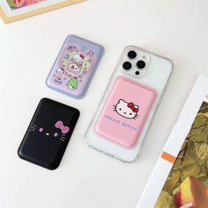 Sanrio | Cute Sanrio Hello Kitty Magnetic Card Wallet Holder Magsafe Wireless Charge Phone Case For iPhone 16 15 14 13 12 Pro Max Cover