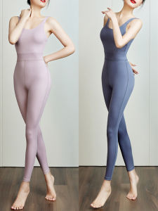 ชุดโยคะรัดรูปแบบสวมใส่สำหรับผู้หญิง แห้งเร็ว ชุดโยคะแบบสวมครึ่งตัว ชุดออกกำลังกาย ดีไซน์หลังสวย สไตล์ใหม่ในฤดูร้อน