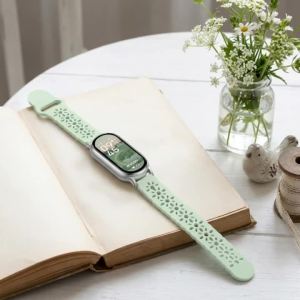 Silicone Strap For Xiaomi Watch 8/9/10 Sport Replacement Wristband Sunflower Hollow Out Band For Mi Band 9/8/10 Bracelet