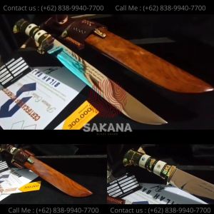 Perkakas Outdoor Premium - Baja Uddeholm Bohler N695 + Burl Jati Nature