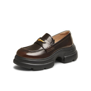 TATA | Womens JK Style Platform Loafers Black