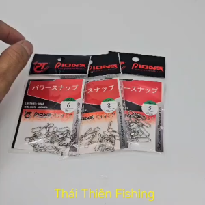 Khóa Lure Lọt Khoen Pioneer Tackley Size 5 6 8 Vỉ 10 Cái Nickel Chống Gỉ Khóa Mồi Câu Lure
