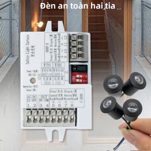 Công Tắc Rào Cản Quang Điện Tử Phát Hiện Hồng Ngoại Hai Tia 12-36V Phạm Vi Phát Hiện 10m Để Giám Sát Cổng Trượt Tự Động
