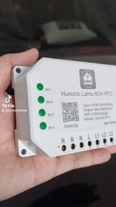 Công Tắc Thông Minh Hunonic Lahu 04 RTC Tích Hợp IC Thời Gian Thực - Hàng Chính Hãng BH 12 tháng