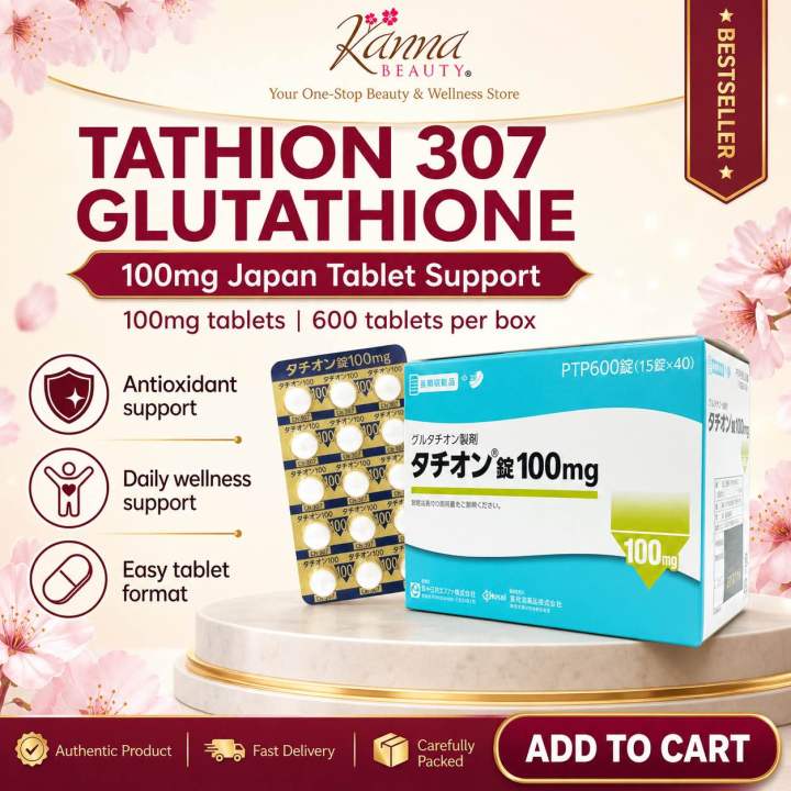 Tathion 307 Glutatione 100mg 1 Boxes (600) Tablets or 30 Tablets or 120  Tablets 600 Tablets Box - Lazada | Lazada PH