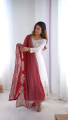 anarkali kurti with duppata. 