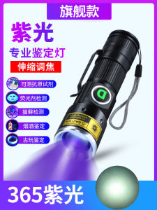 Cat Moss Black Light Bulb Flashlight Charging Ultraviolet Lamp Fake Currency Detection Special Identification UV Curing Light Fluorescent Agent Detection Pen
